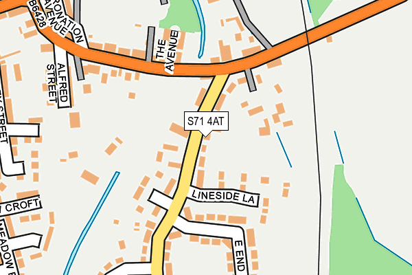 S71 4AT map - OS OpenMap – Local (Ordnance Survey)