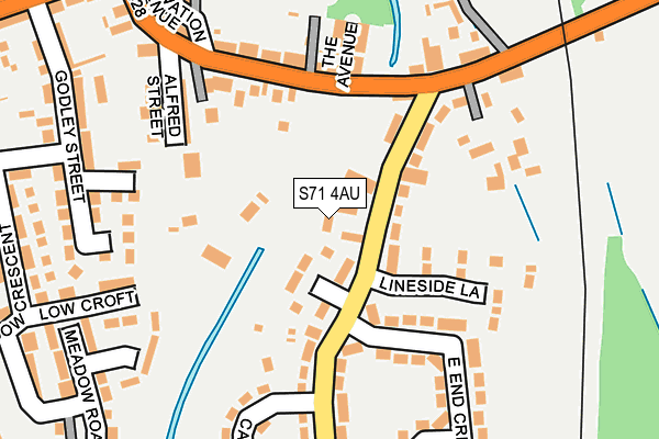 S71 4AU map - OS OpenMap – Local (Ordnance Survey)