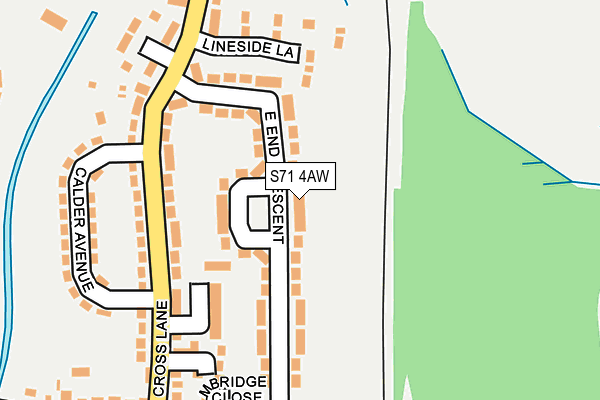 S71 4AW map - OS OpenMap – Local (Ordnance Survey)