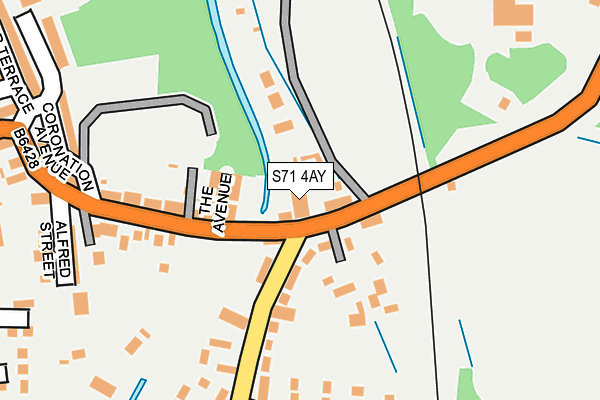 S71 4AY map - OS OpenMap – Local (Ordnance Survey)