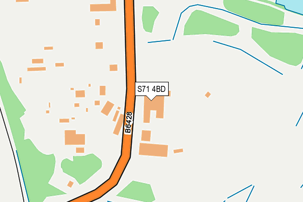 S71 4BD map - OS OpenMap – Local (Ordnance Survey)