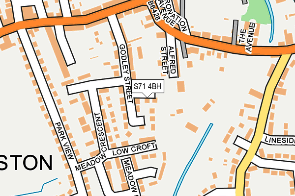 S71 4BH map - OS OpenMap – Local (Ordnance Survey)