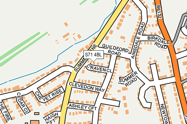 S71 4BL map - OS OpenMap – Local (Ordnance Survey)