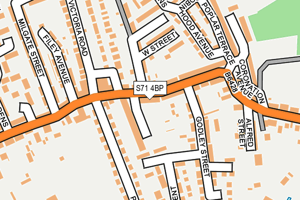 S71 4BP map - OS OpenMap – Local (Ordnance Survey)