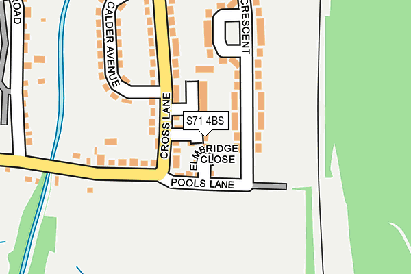 S71 4BS map - OS OpenMap – Local (Ordnance Survey)