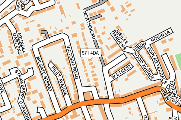 S71 4DA map - OS OpenMap – Local (Ordnance Survey)