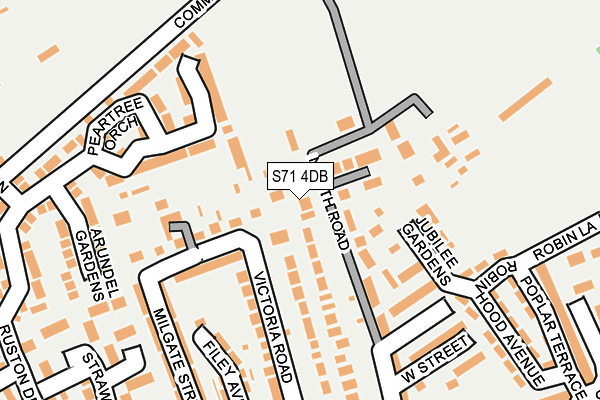 S71 4DB map - OS OpenMap – Local (Ordnance Survey)