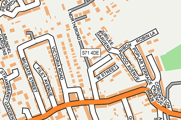 S71 4DE map - OS OpenMap – Local (Ordnance Survey)