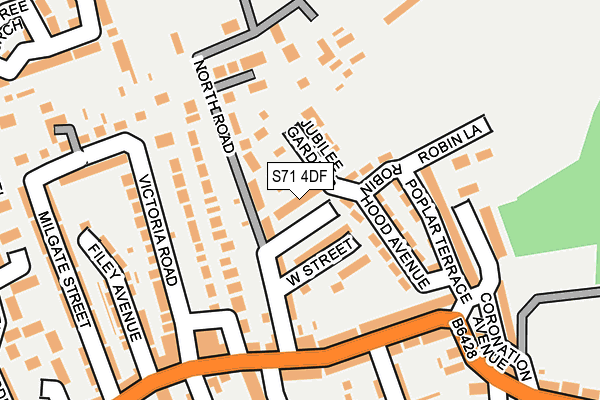 S71 4DF map - OS OpenMap – Local (Ordnance Survey)