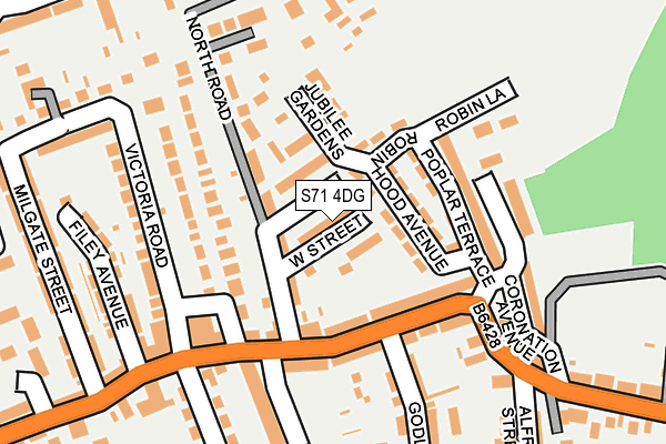 S71 4DG map - OS OpenMap – Local (Ordnance Survey)