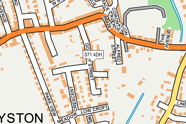 S71 4DH map - OS OpenMap – Local (Ordnance Survey)