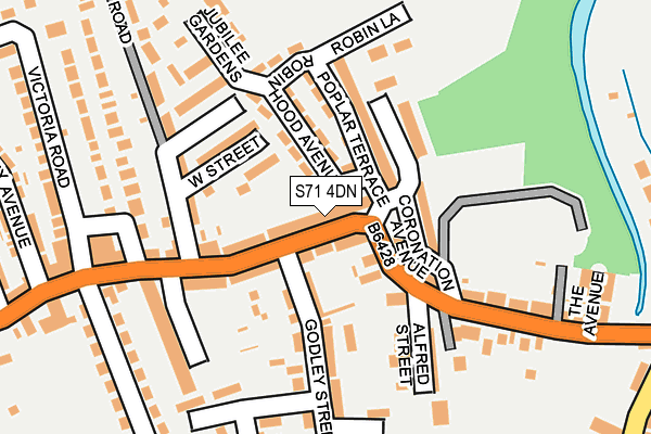 S71 4DN map - OS OpenMap – Local (Ordnance Survey)