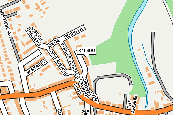 S71 4DU map - OS OpenMap – Local (Ordnance Survey)