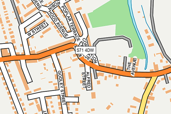 S71 4DW map - OS OpenMap – Local (Ordnance Survey)