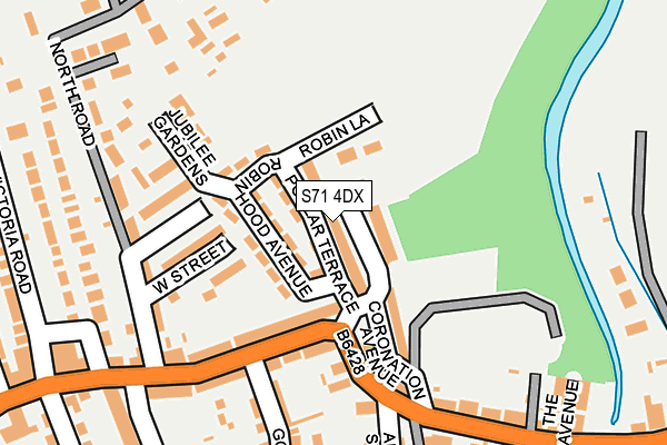 S71 4DX map - OS OpenMap – Local (Ordnance Survey)