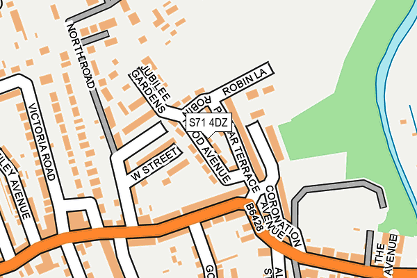 S71 4DZ map - OS OpenMap – Local (Ordnance Survey)