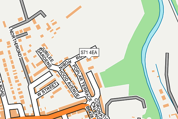 S71 4EA map - OS OpenMap – Local (Ordnance Survey)