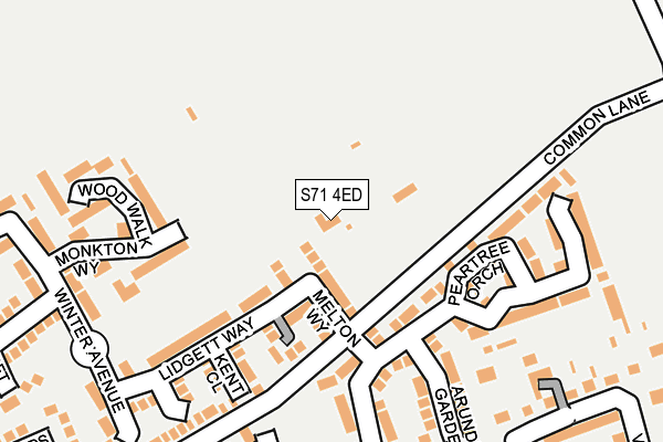 S71 4ED map - OS OpenMap – Local (Ordnance Survey)