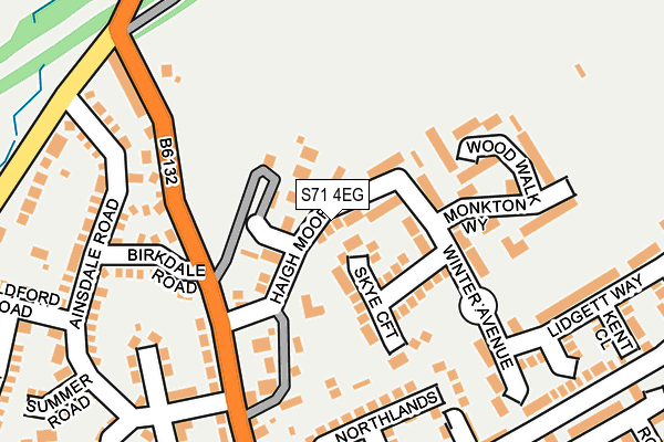 S71 4EG map - OS OpenMap – Local (Ordnance Survey)