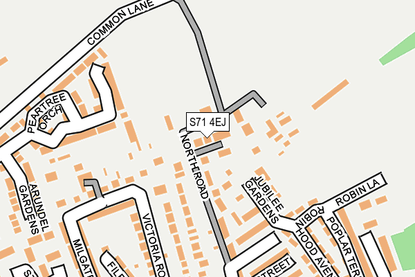 S71 4EJ map - OS OpenMap – Local (Ordnance Survey)