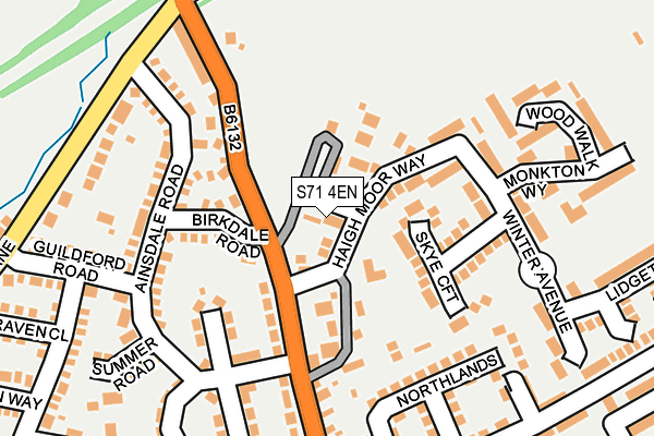 S71 4EN map - OS OpenMap – Local (Ordnance Survey)