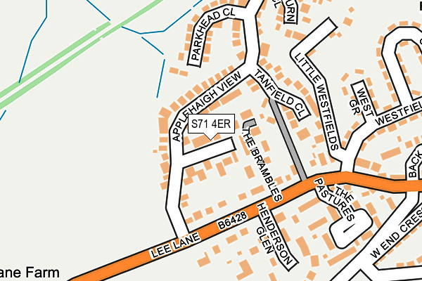 S71 4ER map - OS OpenMap – Local (Ordnance Survey)