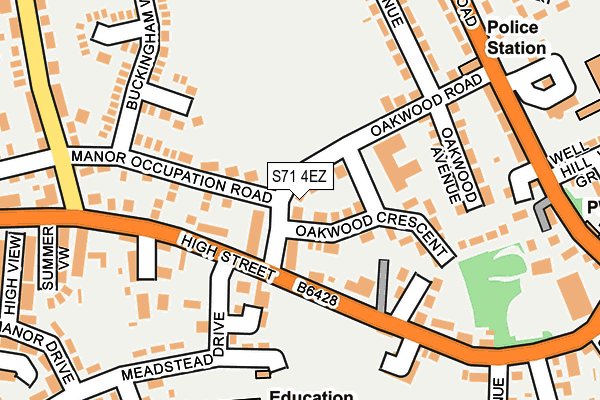 S71 4EZ map - OS OpenMap – Local (Ordnance Survey)