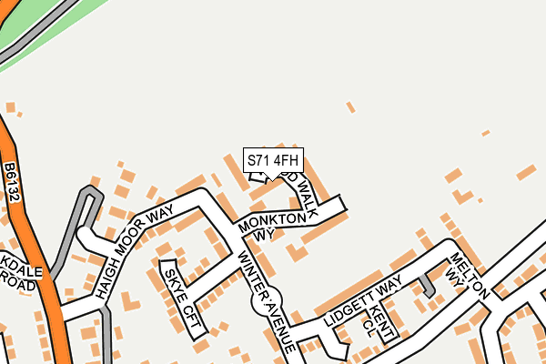 S71 4FH map - OS OpenMap – Local (Ordnance Survey)