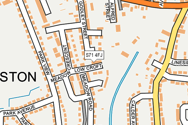 S71 4FJ map - OS OpenMap – Local (Ordnance Survey)
