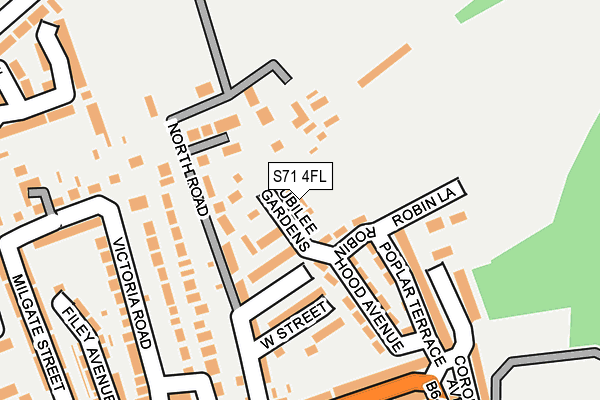 S71 4FL map - OS OpenMap – Local (Ordnance Survey)