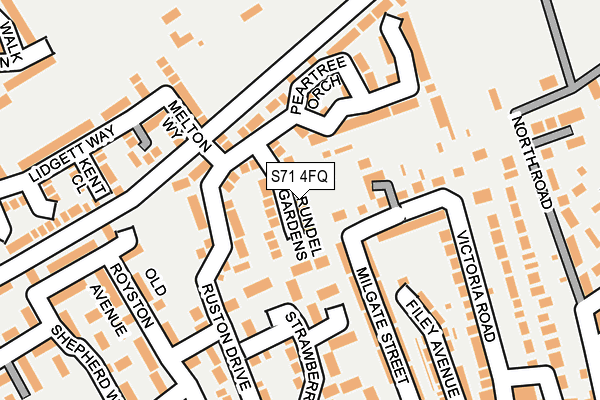 S71 4FQ map - OS OpenMap – Local (Ordnance Survey)