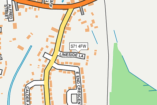 S71 4FW map - OS OpenMap – Local (Ordnance Survey)
