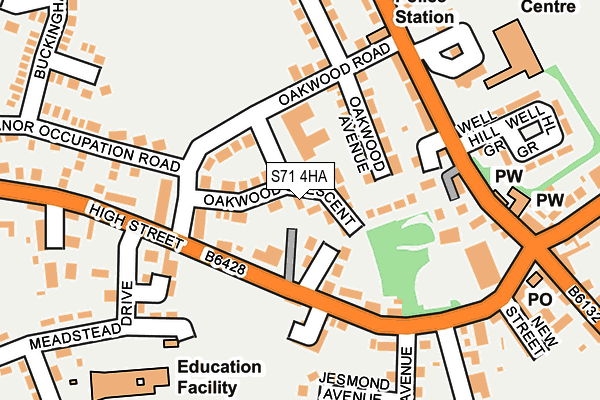 S71 4HA map - OS OpenMap – Local (Ordnance Survey)