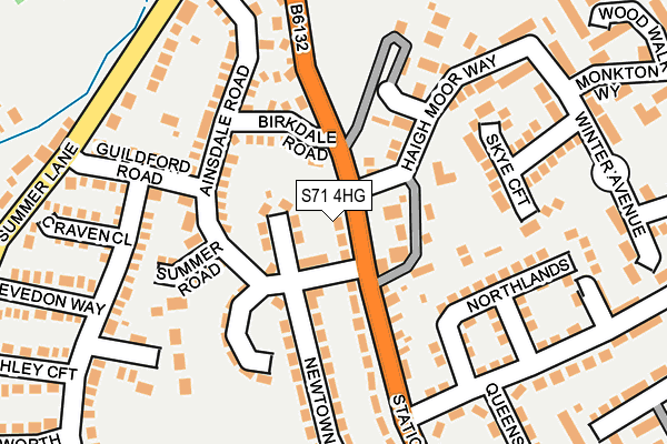 S71 4HG map - OS OpenMap – Local (Ordnance Survey)