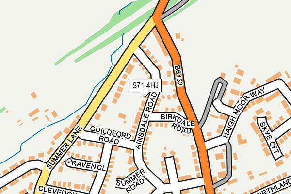 S71 4HJ map - OS OpenMap – Local (Ordnance Survey)