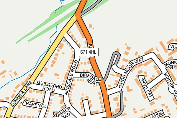 S71 4HL map - OS OpenMap – Local (Ordnance Survey)