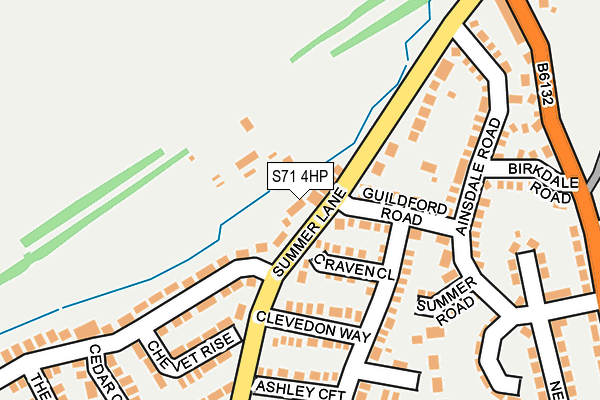 S71 4HP map - OS OpenMap – Local (Ordnance Survey)