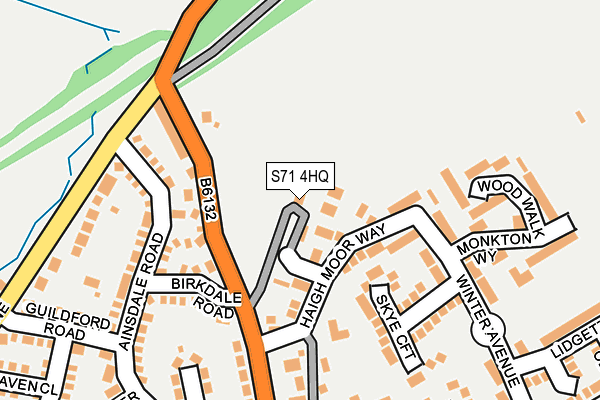 S71 4HQ map - OS OpenMap – Local (Ordnance Survey)