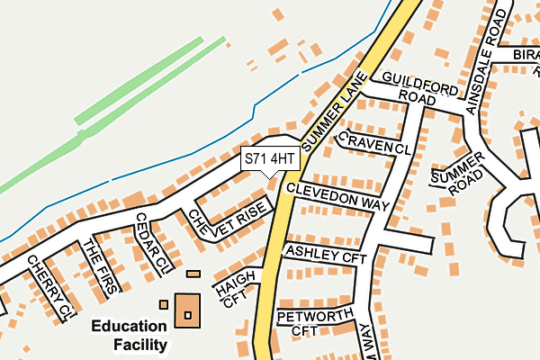 S71 4HT map - OS OpenMap – Local (Ordnance Survey)