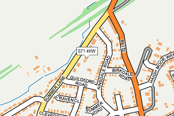 S71 4HW map - OS OpenMap – Local (Ordnance Survey)