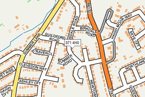 S71 4HX map - OS OpenMap – Local (Ordnance Survey)