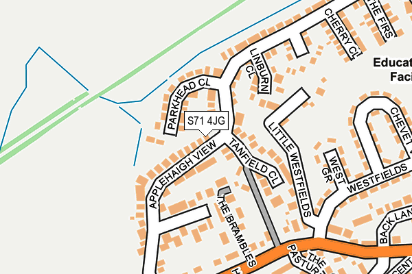 S71 4JG map - OS OpenMap – Local (Ordnance Survey)