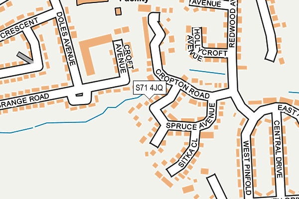 S71 4JQ map - OS OpenMap – Local (Ordnance Survey)