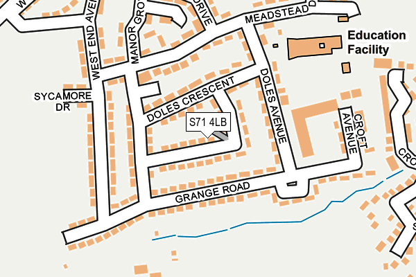 S71 4LB map - OS OpenMap – Local (Ordnance Survey)