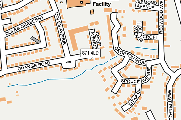 S71 4LD map - OS OpenMap – Local (Ordnance Survey)