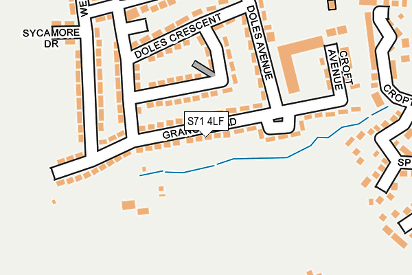 S71 4LF map - OS OpenMap – Local (Ordnance Survey)