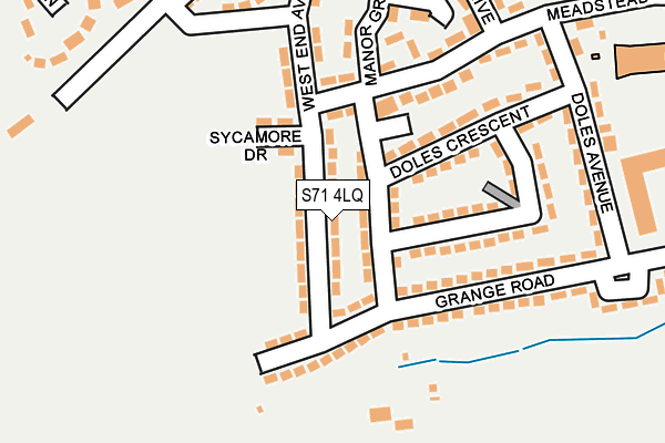 S71 4LQ map - OS OpenMap – Local (Ordnance Survey)