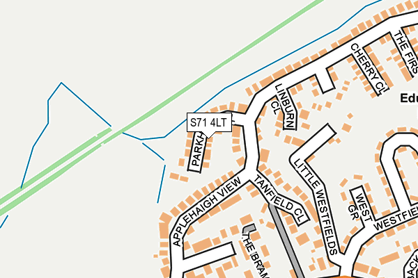 S71 4LT map - OS OpenMap – Local (Ordnance Survey)