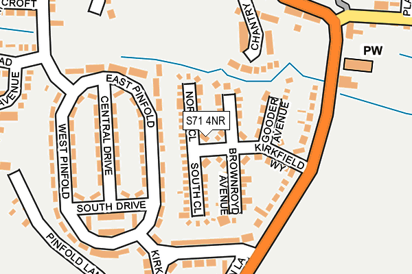 S71 4NR map - OS OpenMap – Local (Ordnance Survey)
