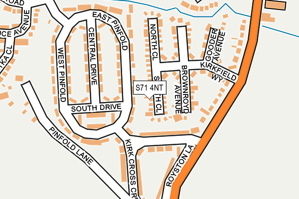 S71 4NT map - OS OpenMap – Local (Ordnance Survey)